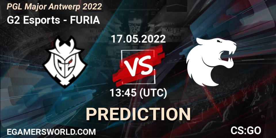 G2 Esports contre FURIA : prédiction de match. 17.05.2022 at 13:50. Counter-Strike (CS2), PGL Major Antwerp 2022