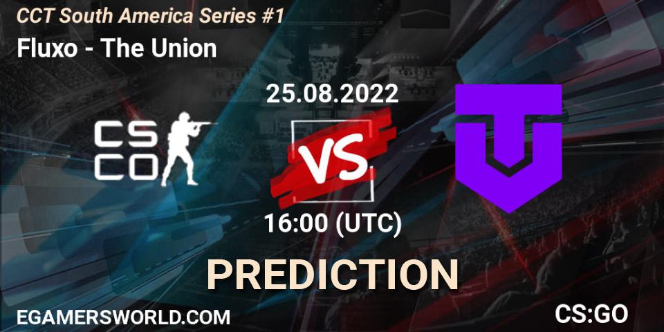 Fluxo contre The Union : prédiction de match. 25.08.2022 at 15:40. Counter-Strike (CS2), CCT South America Series #1