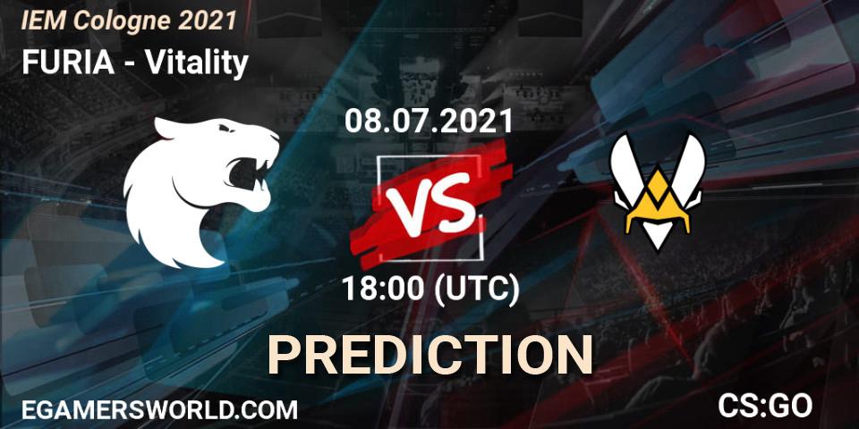 FURIA contre Vitality : prédiction de match. 08.07.2021 at 18:00. Counter-Strike (CS2), IEM Cologne 2021
