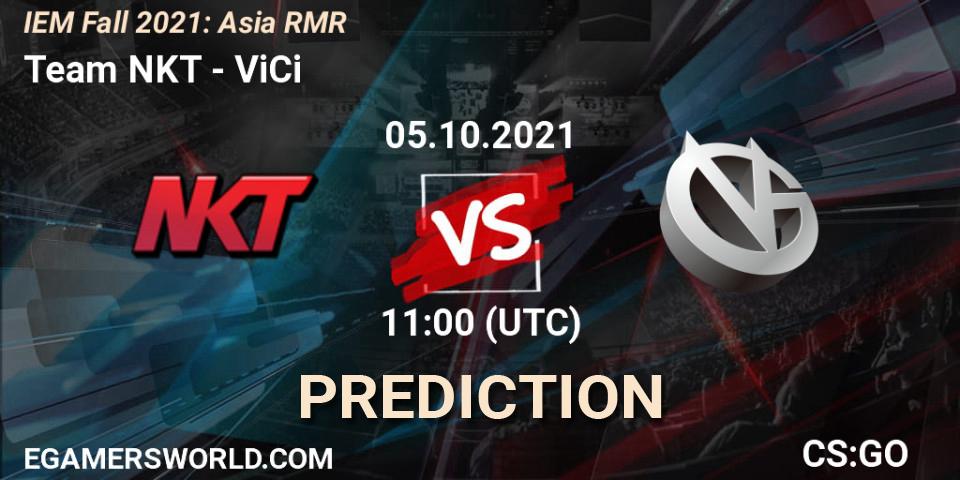 Team NKT contre ViCi : prédiction de match. 05.10.21. CS2 (CS:GO), IEM Fall 2021: Asia RMR