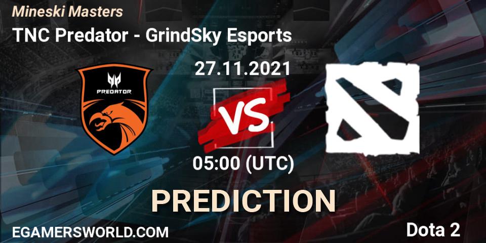 TNC Predator contre GrindSky Esports : prédiction de match. 27.11.2021 at 07:43. Dota 2, Mineski Masters