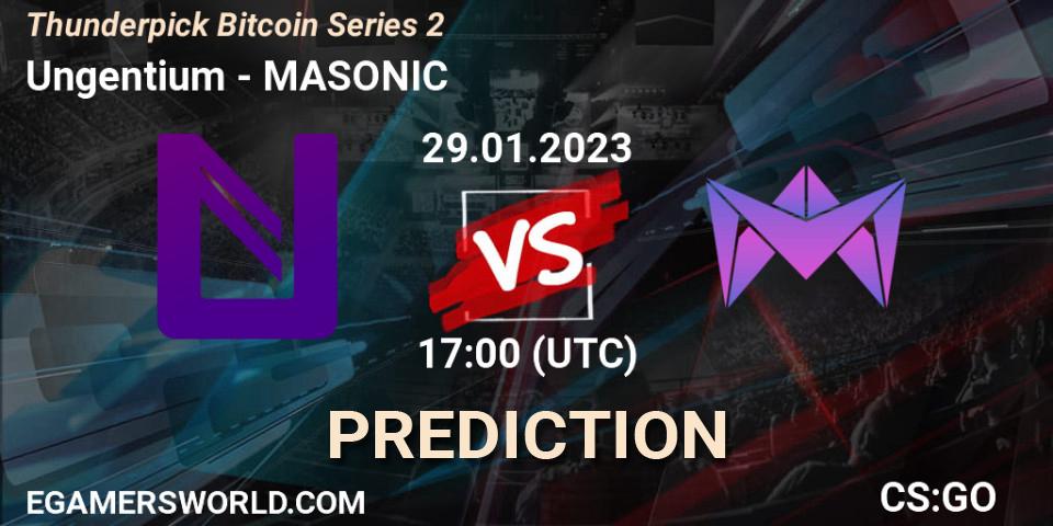 Ungentium contre MASONIC : prédiction de match. 29.01.23. CS2 (CS:GO), Thunderpick Bitcoin Series 2