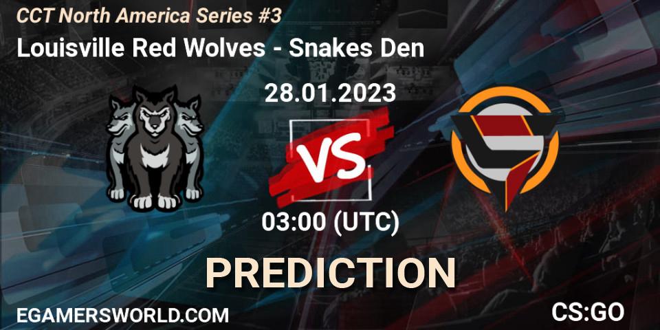 Louisville Red Wolves contre Snakes Den : prédiction de match. 29.01.23. CS2 (CS:GO), CCT North America Series #3
