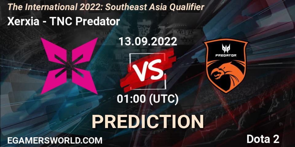 Xerxia contre TNC Predator : prédiction de match. 13.09.22. Dota 2, The International 2022: Southeast Asia Qualifier