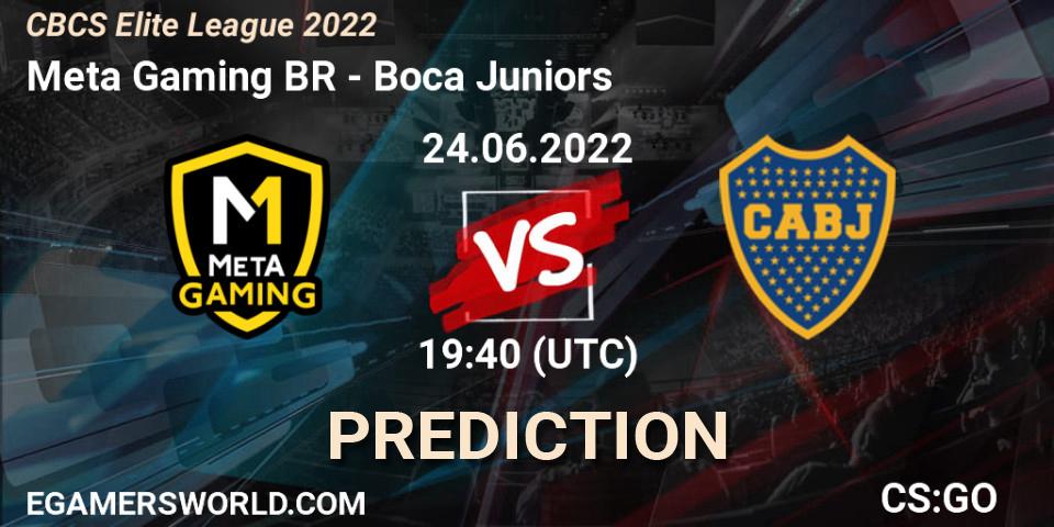 Meta Gaming BR contre Boca Juniors : prédiction de match. 24.06.2022 at 20:00. Counter-Strike (CS2), CBCS Elite League 2022