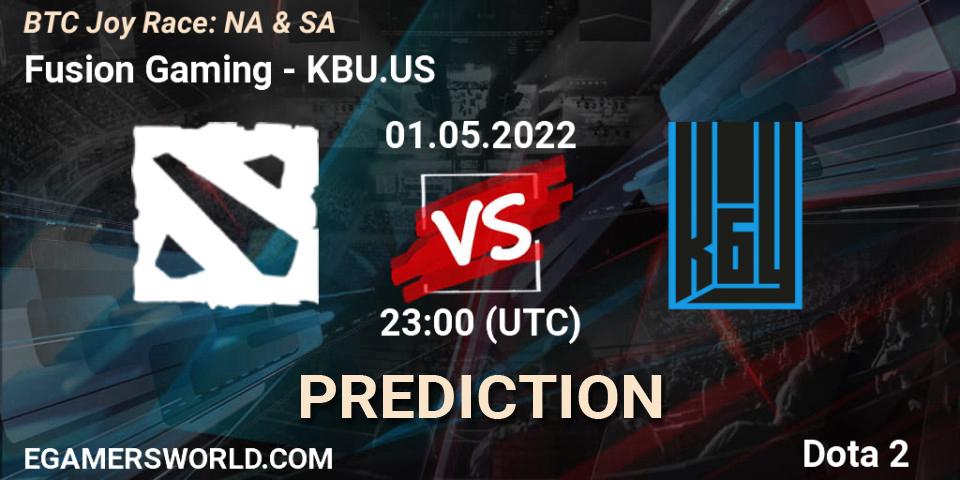 Fusion Gaming contre KBU.US : prédiction de match. 01.05.2022 at 23:28. Dota 2, BTC Joy Race: NA & SA