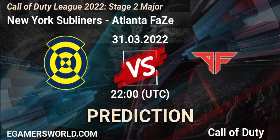 New York Subliners contre Atlanta FaZe : prédiction de match. 31.03.22. Call of Duty, Call of Duty League 2022: Stage 2 Major