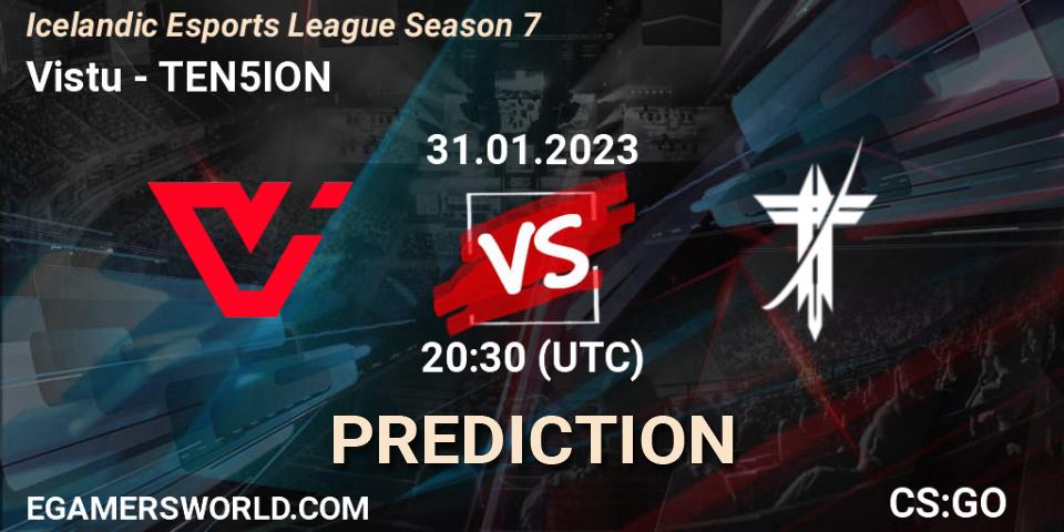 Viðstöðu contre TEN5ION : prédiction de match. 31.01.23. CS2 (CS:GO), Icelandic Esports League Season 7