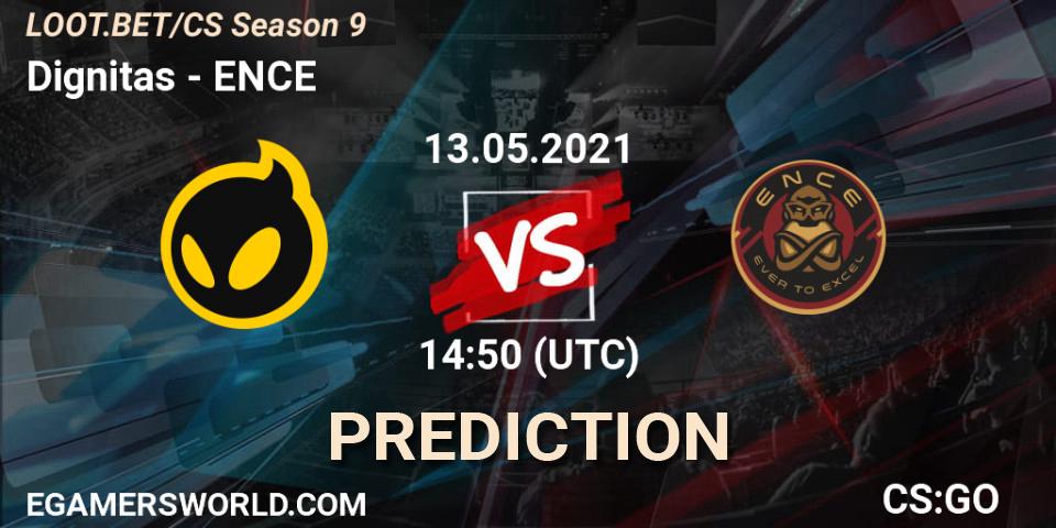 Dignitas contre ENCE : prédiction de match. 13.05.2021 at 14:50. Counter-Strike (CS2), LOOT.BET/CS Season 9