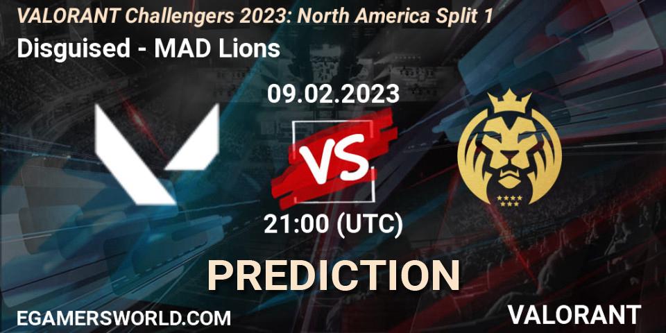Disguised contre MAD Lions : prédiction de match. 09.02.23. VALORANT, VALORANT Challengers 2023: North America Split 1