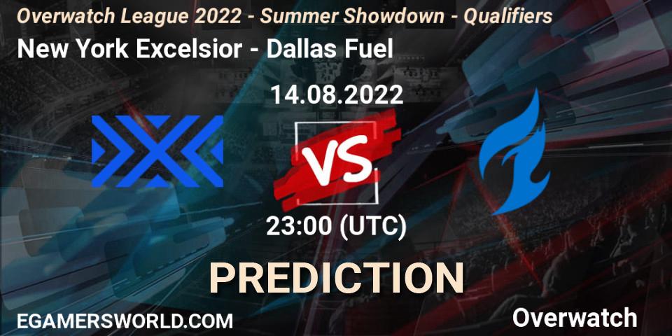 New York Excelsior contre Dallas Fuel : prédiction de match. 14.08.22. Overwatch, Overwatch League 2022 - Summer Showdown - Qualifiers