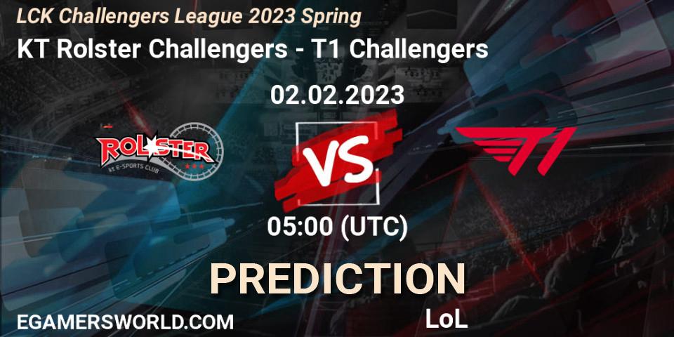 KT Rolster Challengers contre T1 Challengers : prédiction de match. 02.02.23. LoL, LCK Challengers League 2023 Spring