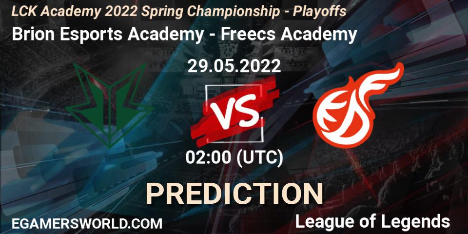 Brion Esports Academy contre Freecs Academy : prédiction de match. 29.05.2022 at 02:00. LoL, LCK Academy 2022 Spring Championship - Playoffs