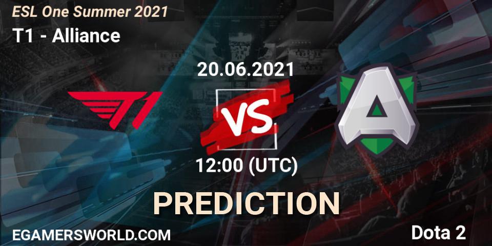 T1 contre Alliance : prédiction de match. 20.06.2021 at 11:55. Dota 2, ESL One Summer 2021