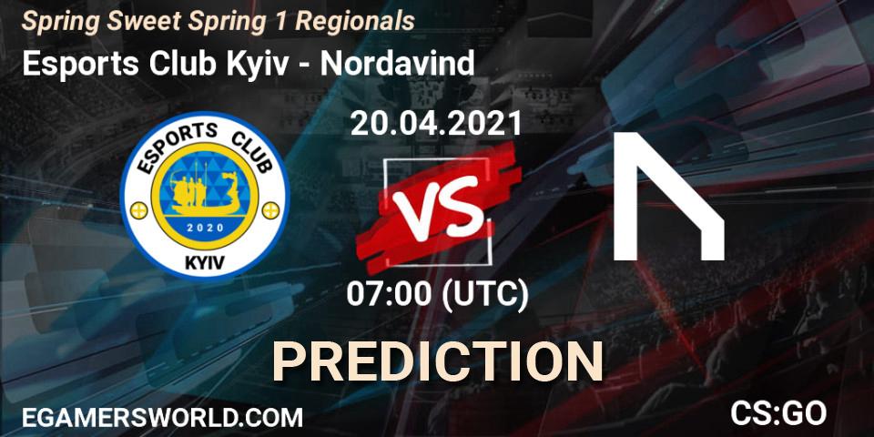 Esports Club Kyiv contre Nordavind : prédiction de match. 20.04.2021 at 07:00. Counter-Strike (CS2), Spring Sweet Spring 1 Regionals