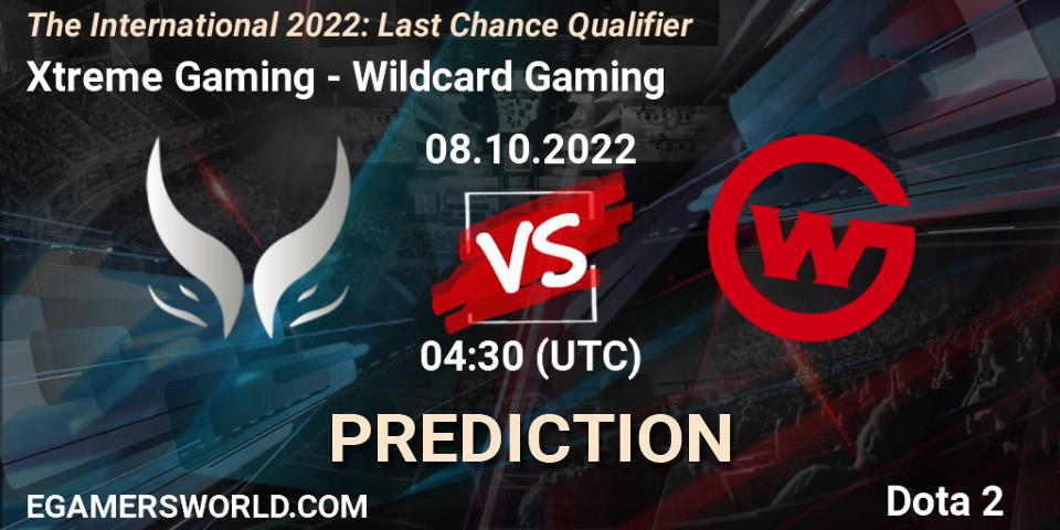 Xtreme Gaming contre Wildcard Gaming : prédiction de match. 08.10.22. Dota 2, The International 2022: Last Chance Qualifier