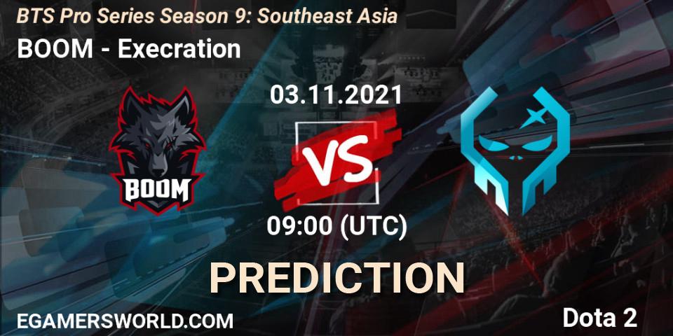 BOOM contre Execration : prédiction de match. 03.11.21. Dota 2, BTS Pro Series Season 9: Southeast Asia