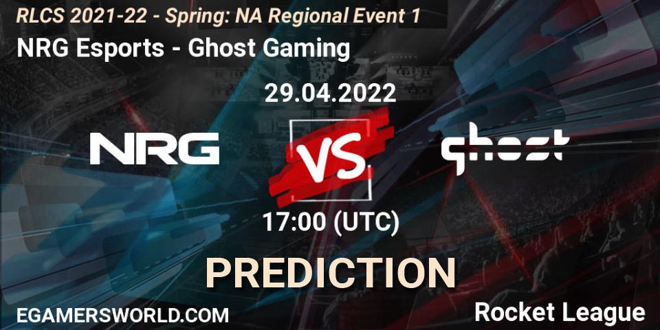 NRG Esports contre Ghost Gaming : prédiction de match. 29.04.2022 at 17:00. Rocket League, RLCS 2021-22 - Spring: NA Regional Event 1