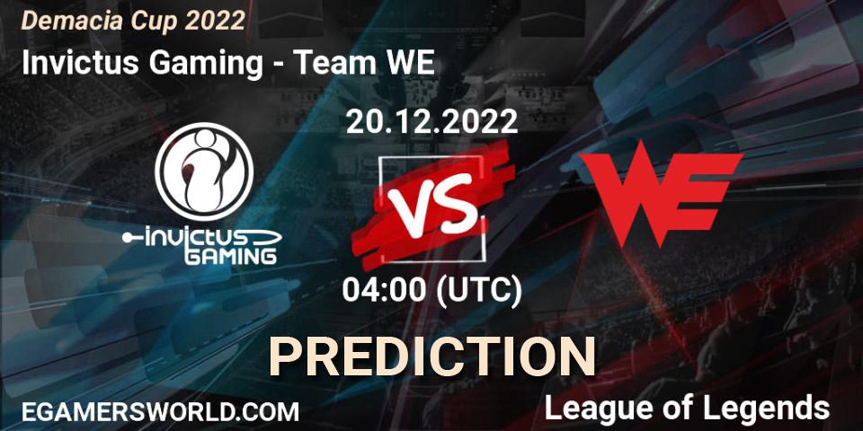 Invictus Gaming contre Team WE : prédiction de match. 20.12.22. LoL, Demacia Cup 2022