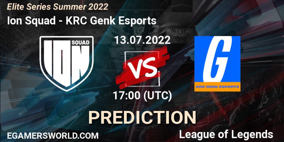 Ion Squad contre KRC Genk Esports : prédiction de match. 13.07.2022 at 17:00. LoL, Elite Series Summer 2022