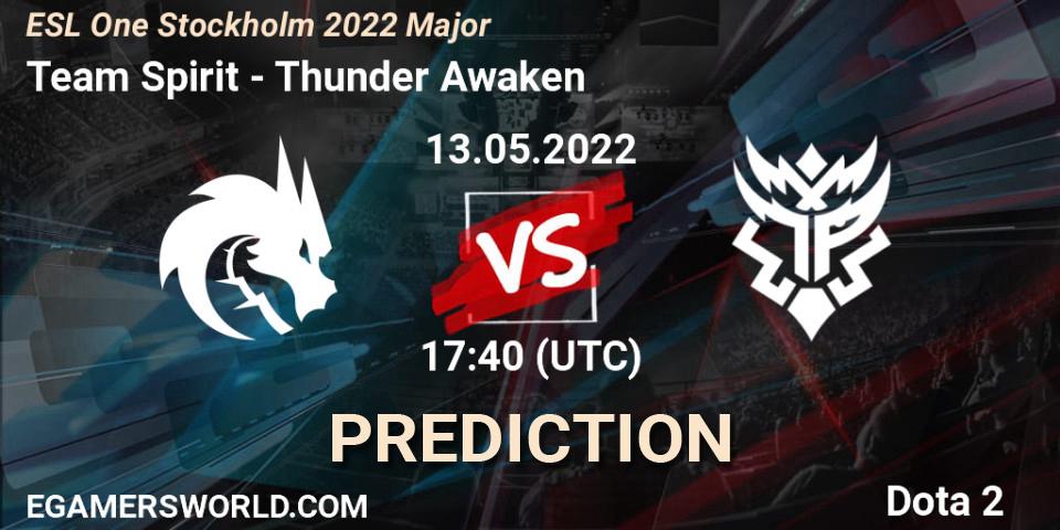 Team Spirit contre Thunder Awaken : prédiction de match. 13.05.2022 at 17:57. Dota 2, ESL One Stockholm 2022 Major