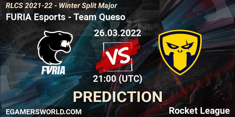 FURIA Esports contre Team Queso : prédiction de match. 26.03.22. Rocket League, RLCS 2021-22 - Winter Split Major