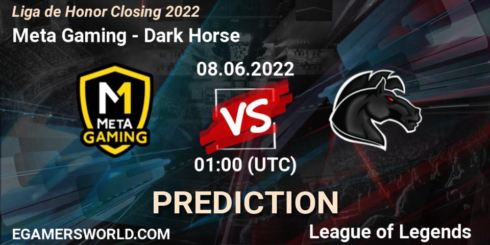 Meta Gaming contre Dark Horse : prédiction de match. 08.06.22. LoL, Liga de Honor Closing 2022