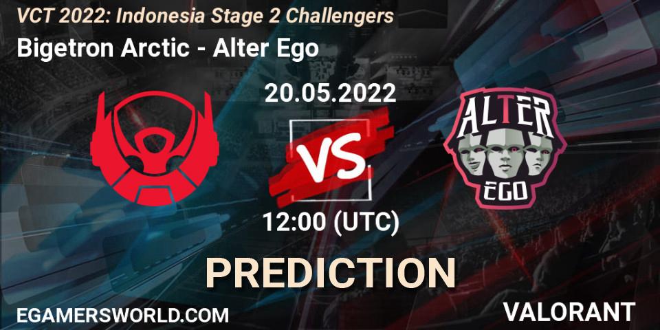 Bigetron Arctic contre Alter Ego : prédiction de match. 20.05.2022 at 14:10. VALORANT, VCT 2022: Indonesia Stage 2 Challengers