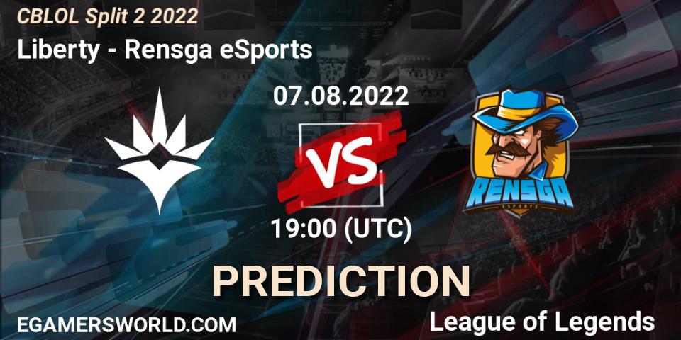 Liberty contre Rensga eSports : prédiction de match. 07.08.22. LoL, CBLOL Split 2 2022