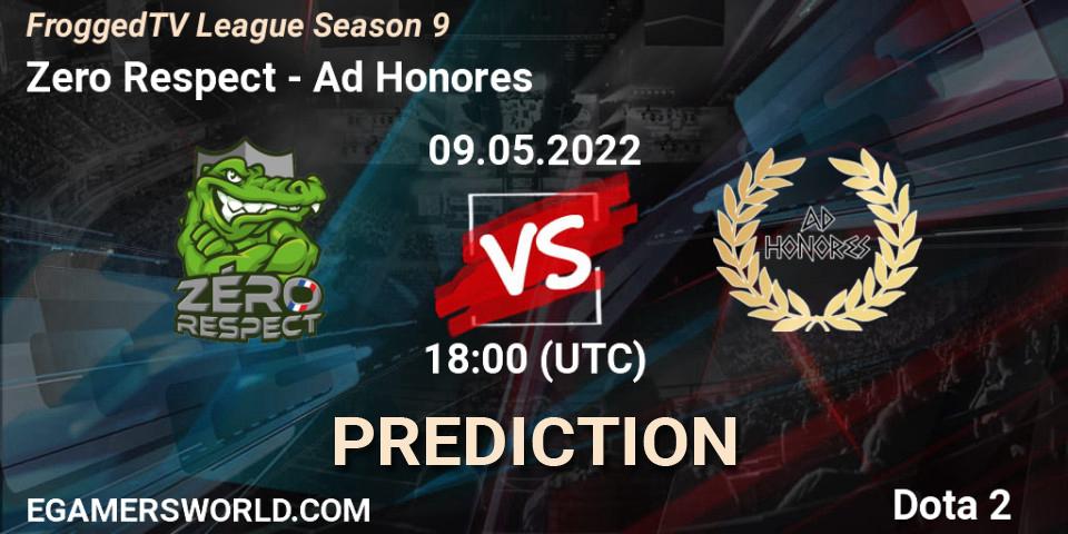 Zero Respect contre Ad Honores : prédiction de match. 09.05.2022 at 18:04. Dota 2, FroggedTV League Season 9