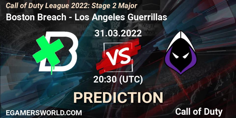 Boston Breach contre Los Angeles Guerrillas : prédiction de match. 31.03.22. Call of Duty, Call of Duty League 2022: Stage 2 Major