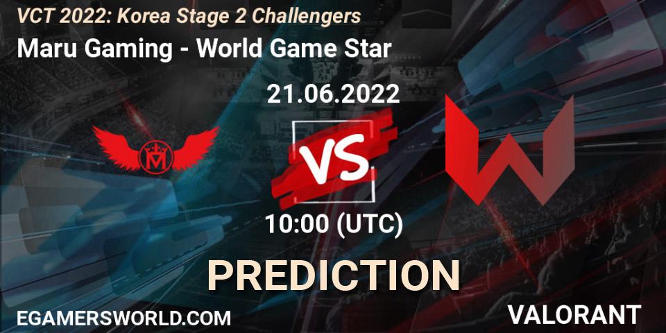 Maru Gaming contre World Game Star : prédiction de match. 21.06.22. VALORANT, VCT 2022: Korea Stage 2 Challengers
