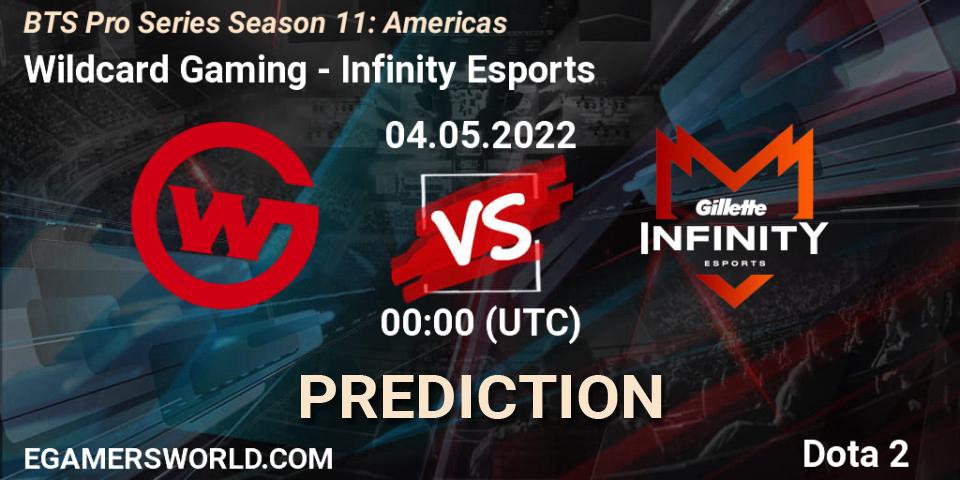 Wildcard Gaming contre Infinity Esports : prédiction de match. 04.05.22. Dota 2, BTS Pro Series Season 11: Americas