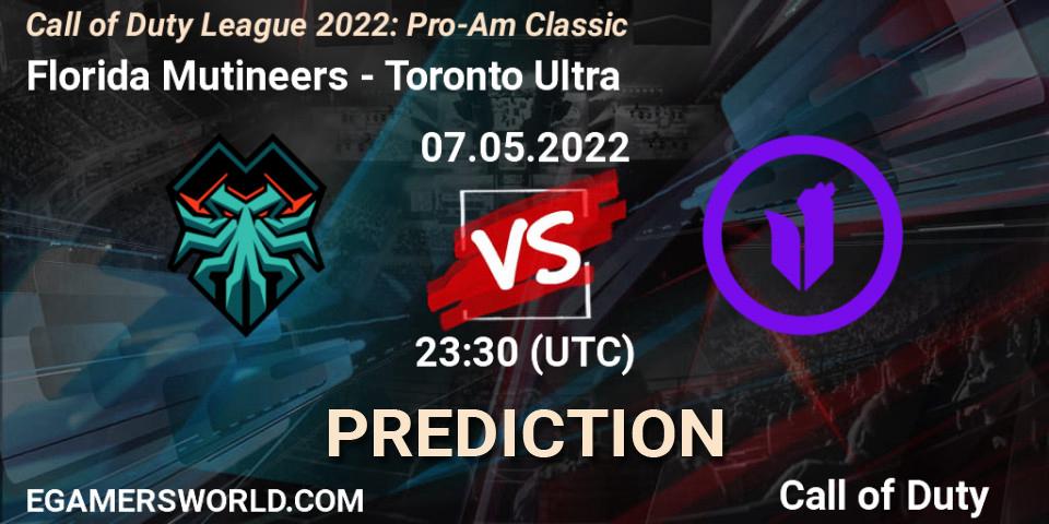 Florida Mutineers contre Toronto Ultra : prédiction de match. 07.05.2022 at 20:30. Call of Duty, Call of Duty League 2022: Pro-Am Classic