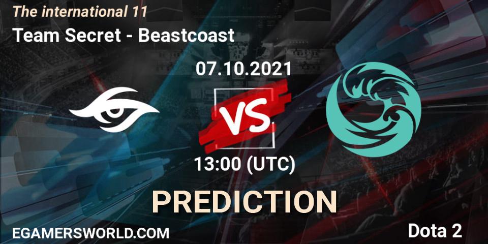 Team Secret contre Beastcoast : prédiction de match. 07.10.2021 at 15:41. Dota 2, The Internationa 2021