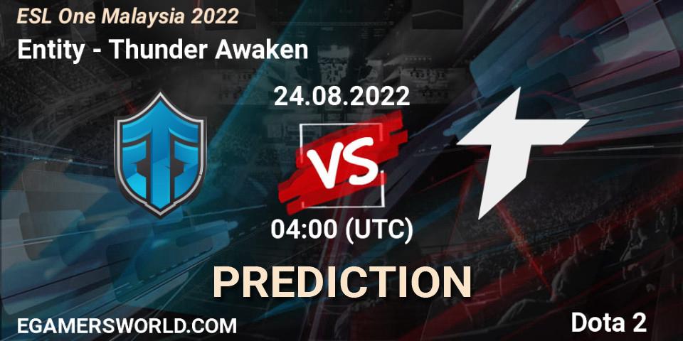 Entity contre Thunder Awaken : prédiction de match. 24.08.22. Dota 2, ESL One Malaysia 2022