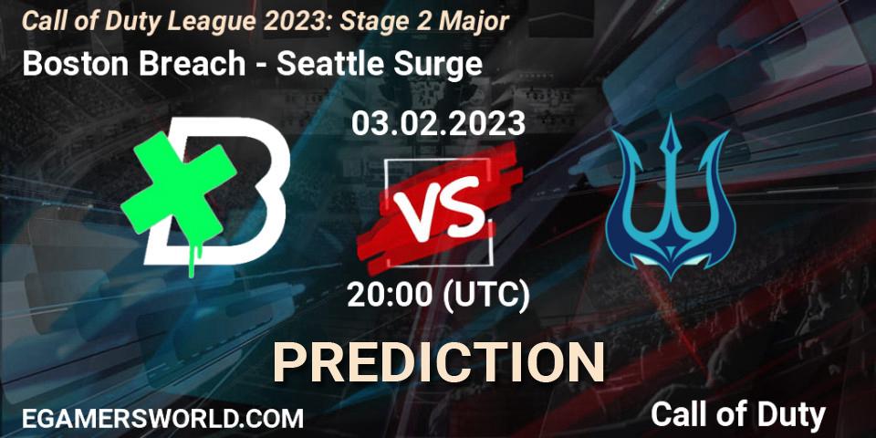 Boston Breach contre Seattle Surge : prédiction de match. 03.02.2023 at 20:00. Call of Duty, Call of Duty League 2023: Stage 2 Major
