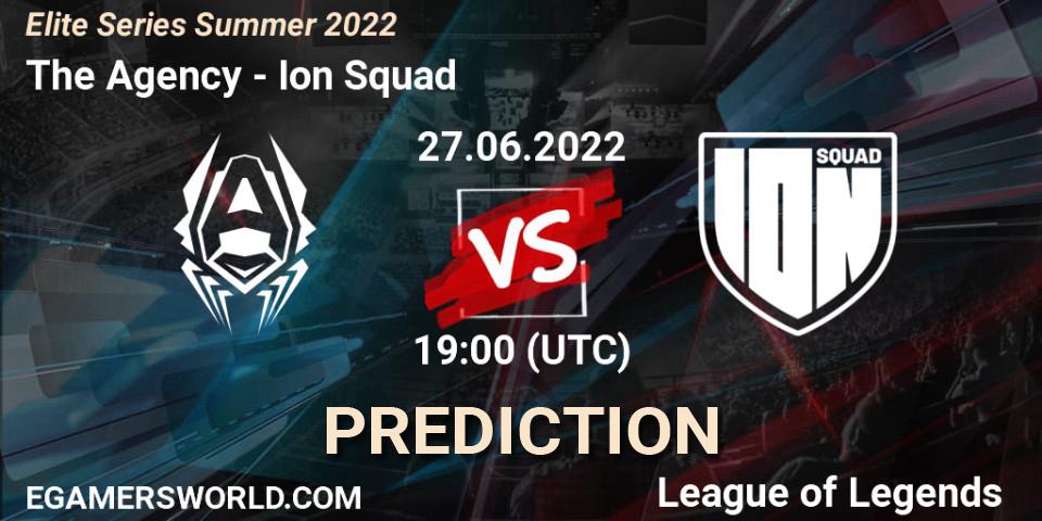 The Agency contre Ion Squad : prédiction de match. 27.06.2022 at 19:00. LoL, Elite Series Summer 2022