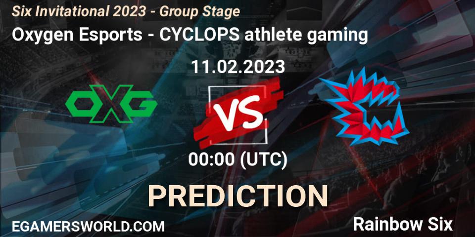 Oxygen Esports contre CYCLOPS athlete gaming : prédiction de match. 11.02.23. Rainbow Six, Six Invitational 2023 - Group Stage