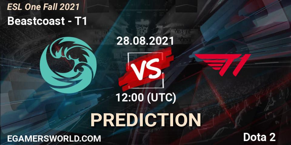 Beastcoast contre T1 : prédiction de match. 28.08.2021 at 11:56. Dota 2, ESL One Fall 2021