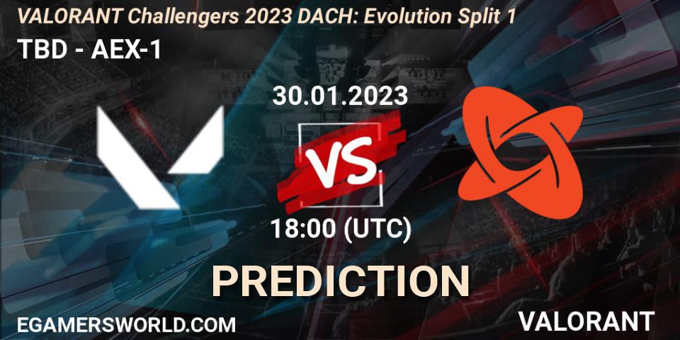 TBD contre AEX-1 : prédiction de match. 30.01.23. VALORANT, VALORANT Challengers 2023 DACH: Evolution Split 1