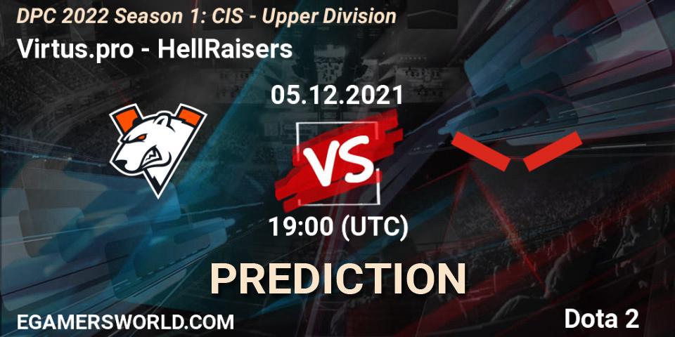 Virtus.pro contre HellRaisers : prédiction de match. 05.12.21. Dota 2, DPC 2022 Season 1: CIS - Upper Division