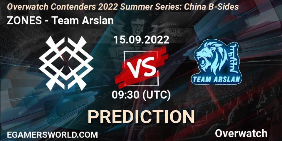 ZONES contre Team Arslan : prédiction de match. 15.09.22. Overwatch, Overwatch Contenders 2022 Summer Series: China B-Sides