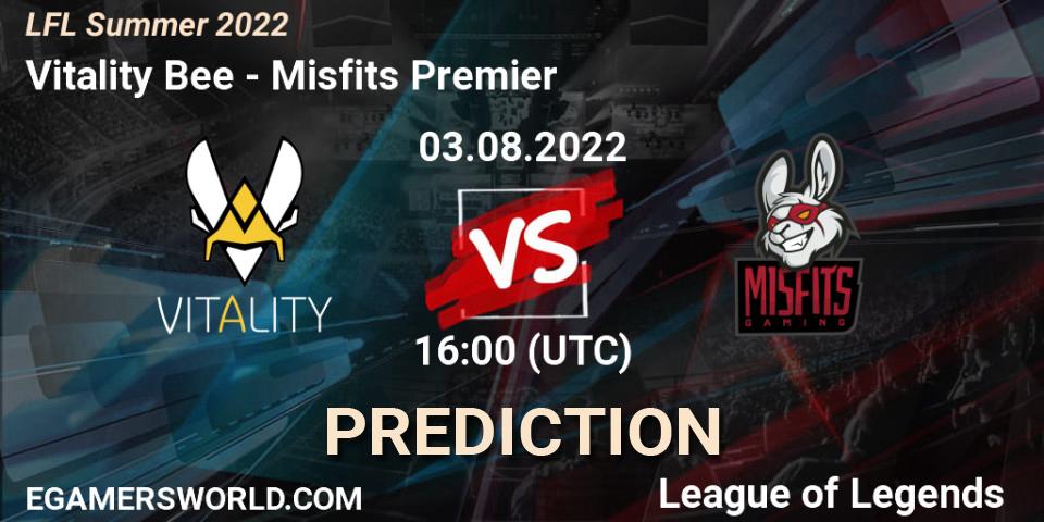Vitality Bee contre Misfits Premier : prédiction de match. 03.08.22. LoL, LFL Summer 2022