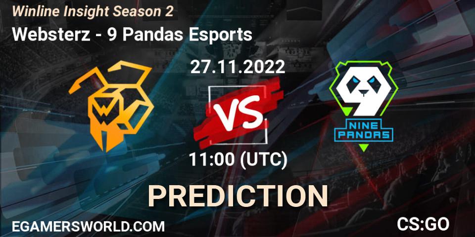Websterz contre 9 Pandas Esports : prédiction de match. 27.11.22. CS2 (CS:GO), Winline Insight Season 2