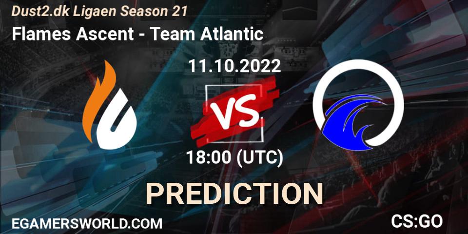 Flames Ascent contre Team Atlantic : prédiction de match. 11.10.2022 at 18:00. Counter-Strike (CS2), Dust2.dk Ligaen Season 21