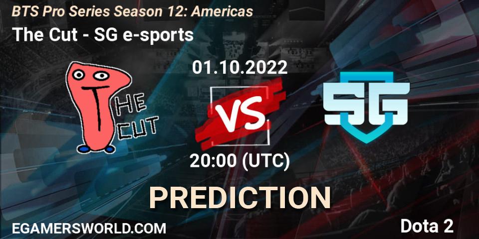 The Cut contre SG e-sports : prédiction de match. 01.10.22. Dota 2, BTS Pro Series Season 12: Americas