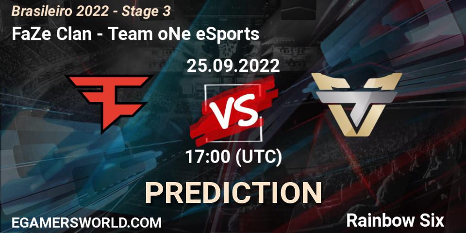 FaZe Clan contre Team oNe eSports : prédiction de match. 25.09.22. Rainbow Six, Brasileirão 2022 - Stage 3