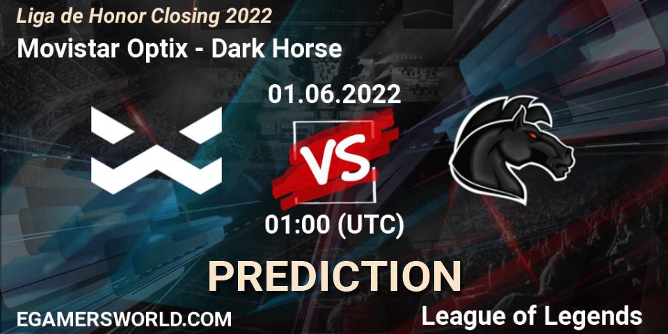 Movistar Optix contre Dark Horse : prédiction de match. 01.06.22. LoL, Liga de Honor Closing 2022