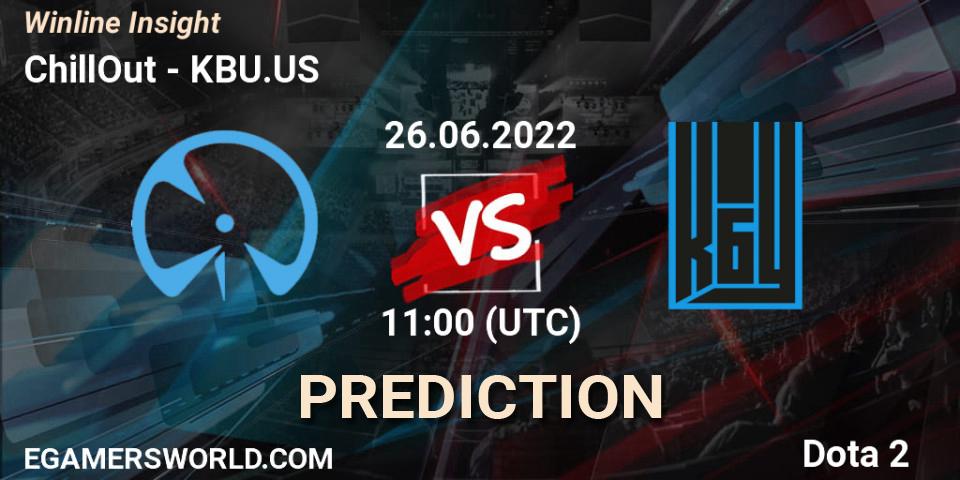 ChillOut contre KBU.US : prédiction de match. 22.06.2022 at 11:30. Dota 2, Winline Insight
